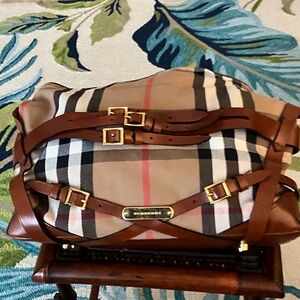 Burberry Tan and Brown Plaid Bag